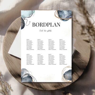 Milas | Bordplan konfirmation A3