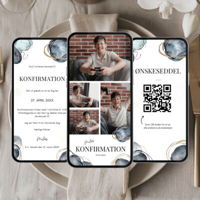 Milas | Digital invitation konfirmation lux