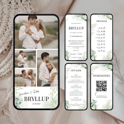 Nicoline | Digital invitation bryllup supreme