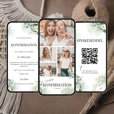 Nicoline | Digital invitation konfirmation lux