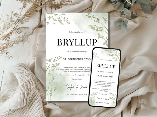invitation bryllup