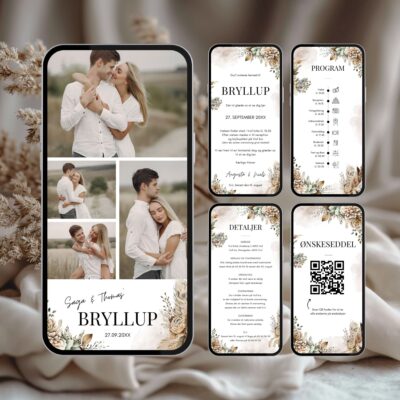 Saga | Digital invitation bryllup supreme
