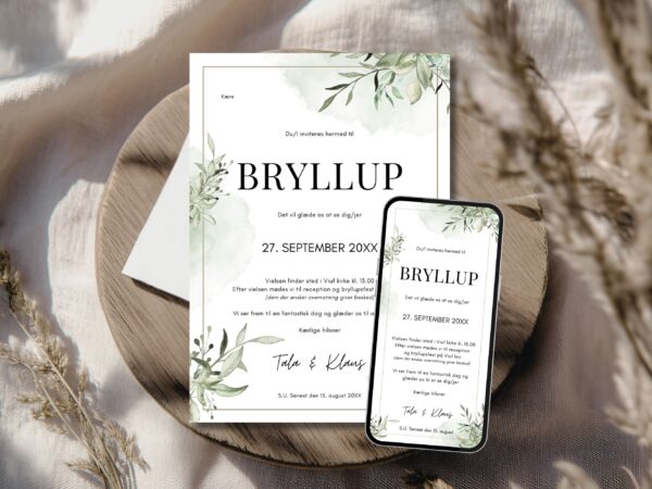 invitation bryllup