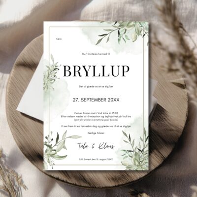 Tala | Bryllupsinvitation