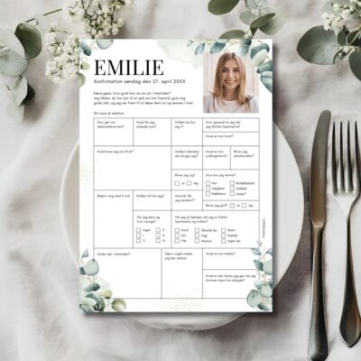 Emilie | Fremtidsquiz til konfirmation