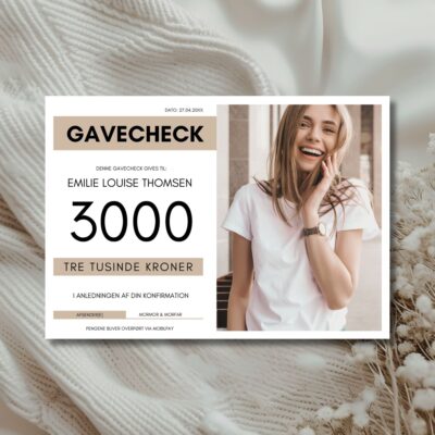 Gavecheck | Konfirmation