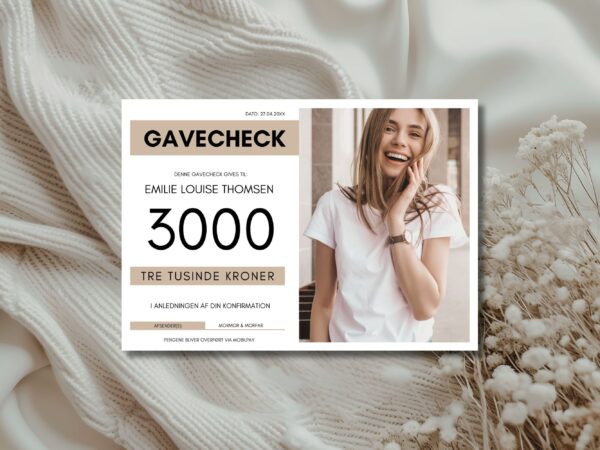 gavecheck konfirmation