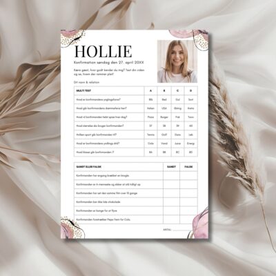 Hollie | Quiz til konfirmation multitest