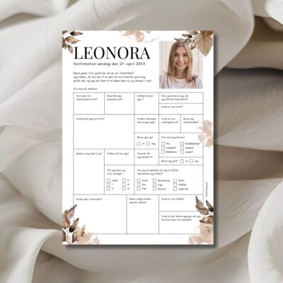 Leonora | Fremtidsquiz til konfirmation