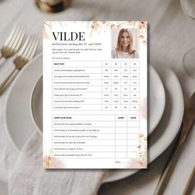 Vilde | Quiz til konfirmation multitest