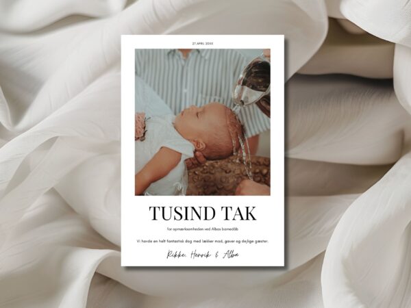 takkekort barnedåb