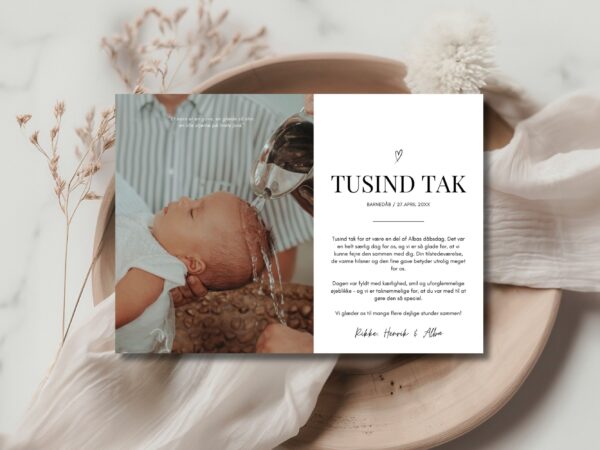 takkekort barnedåb