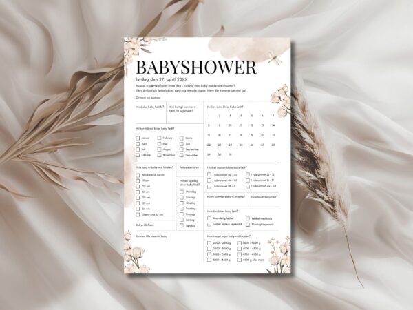 quiz babyshower