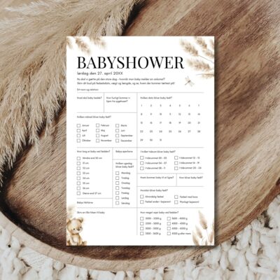Annabel | Quiz til babyshower