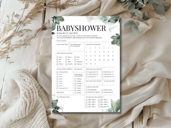 quiz babyshower