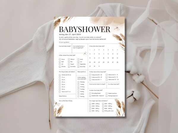 quiz babyshower