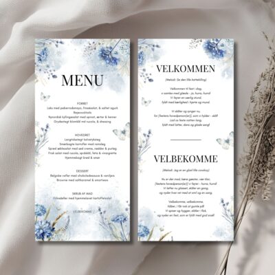 Billie | Velbekomme sang + menukort konfirmation