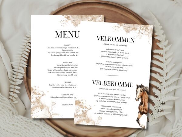 velbekomme sang + menukort