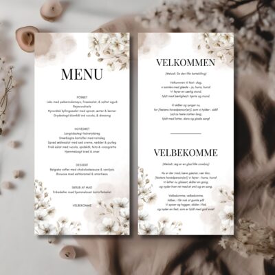Kamma | Velbekomme sang + menukort konfirmation