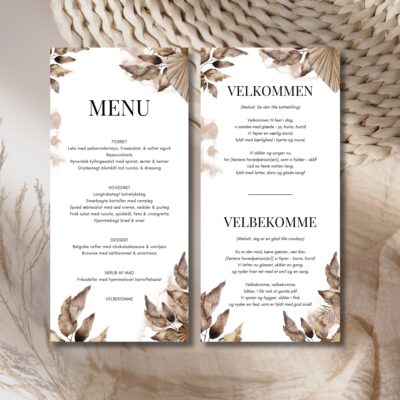 Leonora | Velbekomme sang + menukort konfirmation