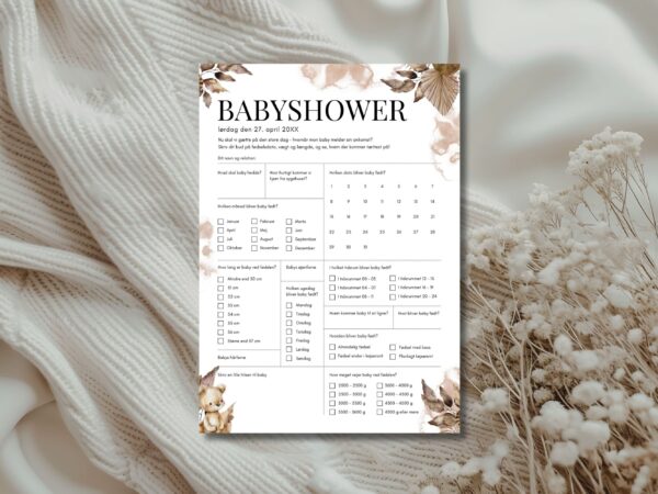 quiz babyshower