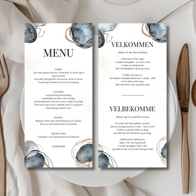 Milas | Velbekomme sang + menukort konfirmation