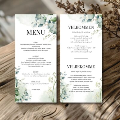 Nicoline | Velbekomme sang + menukort konfirmation