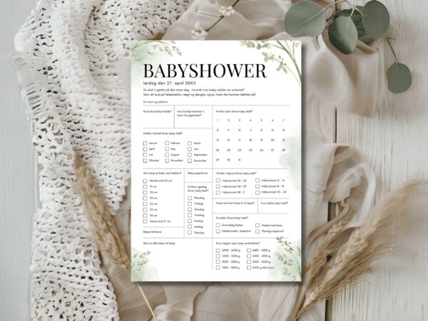 quiz babyshower