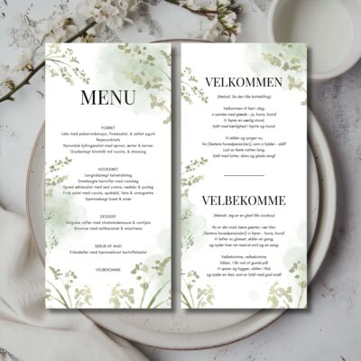 Noor | Velbekomme sang + menukort konfirmation