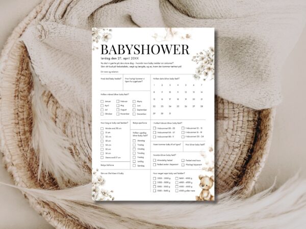 quiz babyshower
