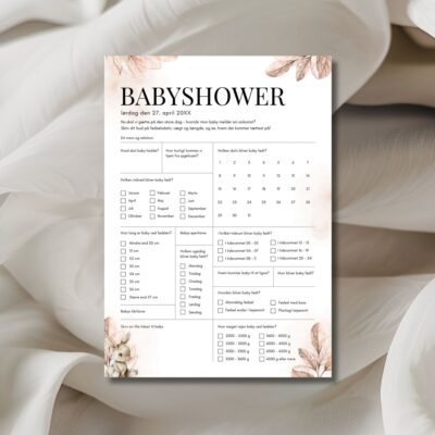 Rosalia | Quiz til babyshower