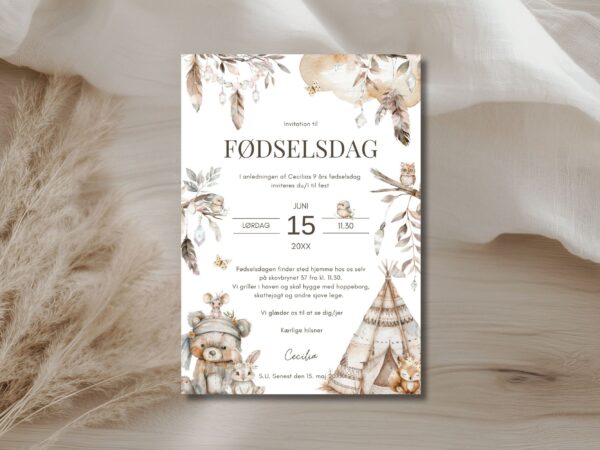 invitation børnefødselsdag