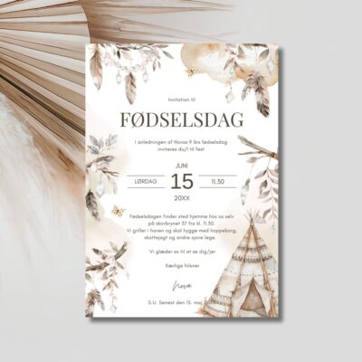 Boho | Invitation børnefødselsdag