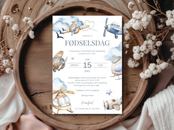 invitation børnefødselsdag