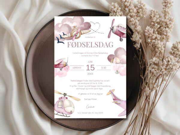 invitation børnefødselsdag