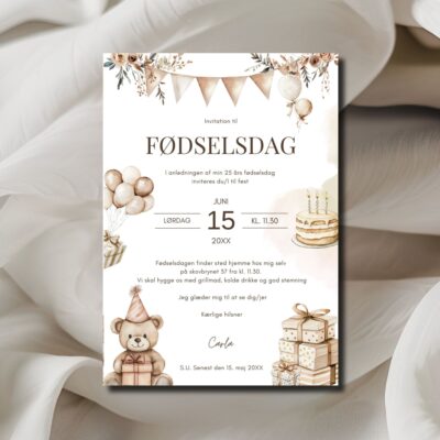 Boho fødselsdag | Invitation fødselsdag