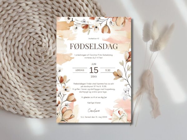 invitation børnefødselsdag