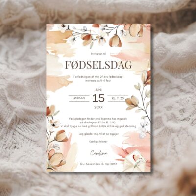 Girly | Invitation fødselsdag