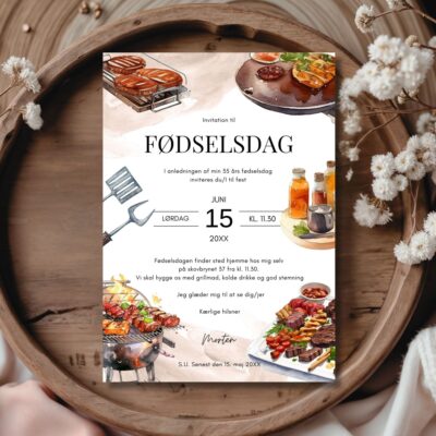 Grill | Invitation fødselsdag