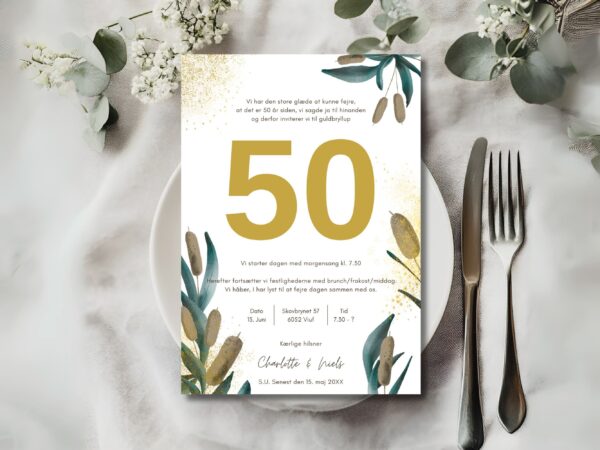 invitation guldbryllup