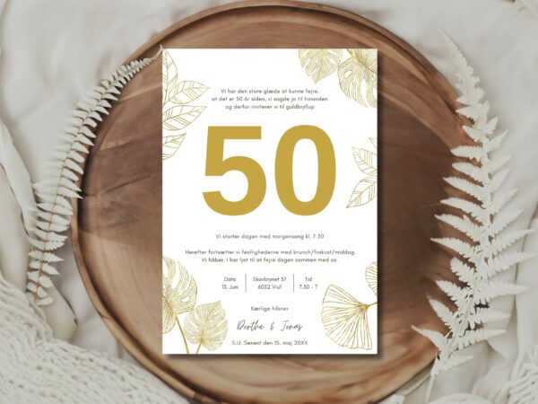 invitation guldbryllup