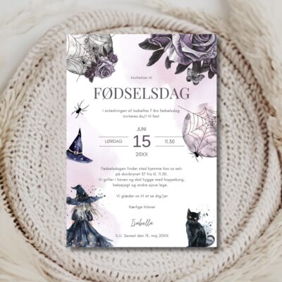 Hekse | Invitation børnefødselsdag