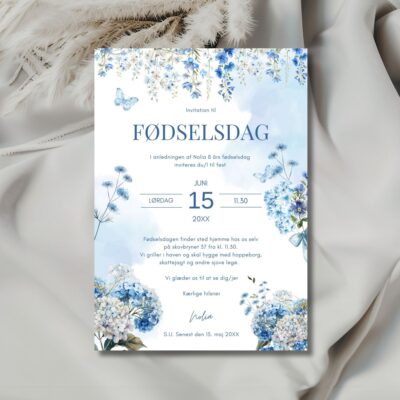 Hortensia | Invitation børnefødselsdag