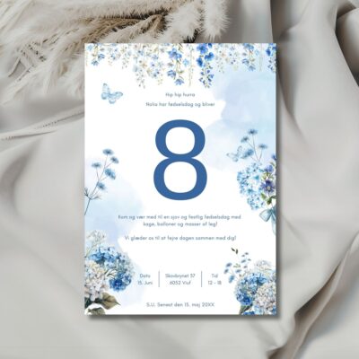 Hortensia | Invitation børnefødselsdag m. tal