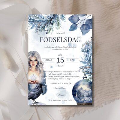 Isheks | Invitation børnefødselsdag