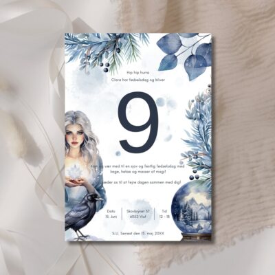 Isheks | Invitation børnefødselsdag m. tal