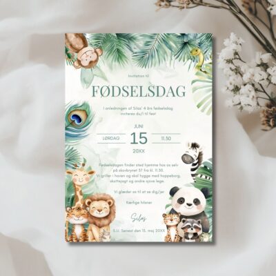 Jungle | Invitation børnefødselsdag