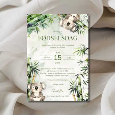 Koala | Invitation børnefødselsdag