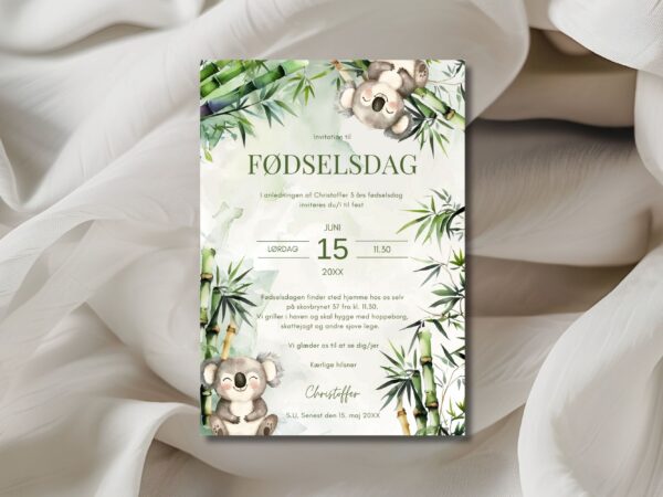invitation børnefødselsdag