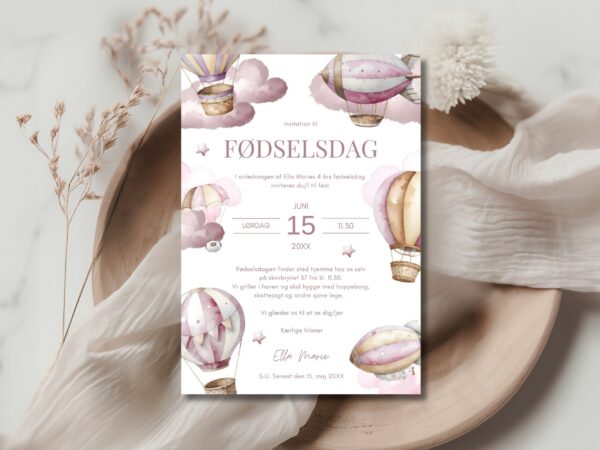 invitation børnefødselsdag